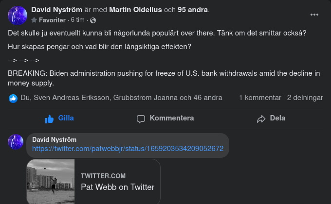 Frysta Bankuttag I USA?..