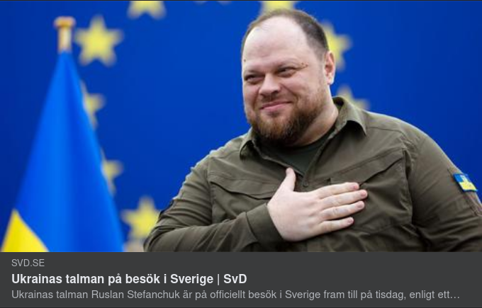 Ukrainas Talman På Sverigebesök