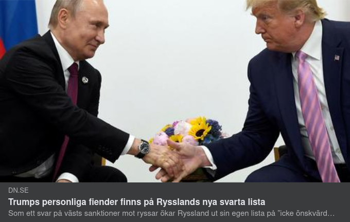 Trumpfiender På Rysk Svart Lista