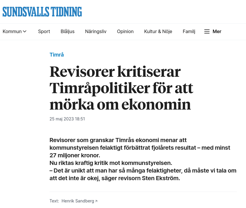 Ekonomimörkande Timråpolitiker