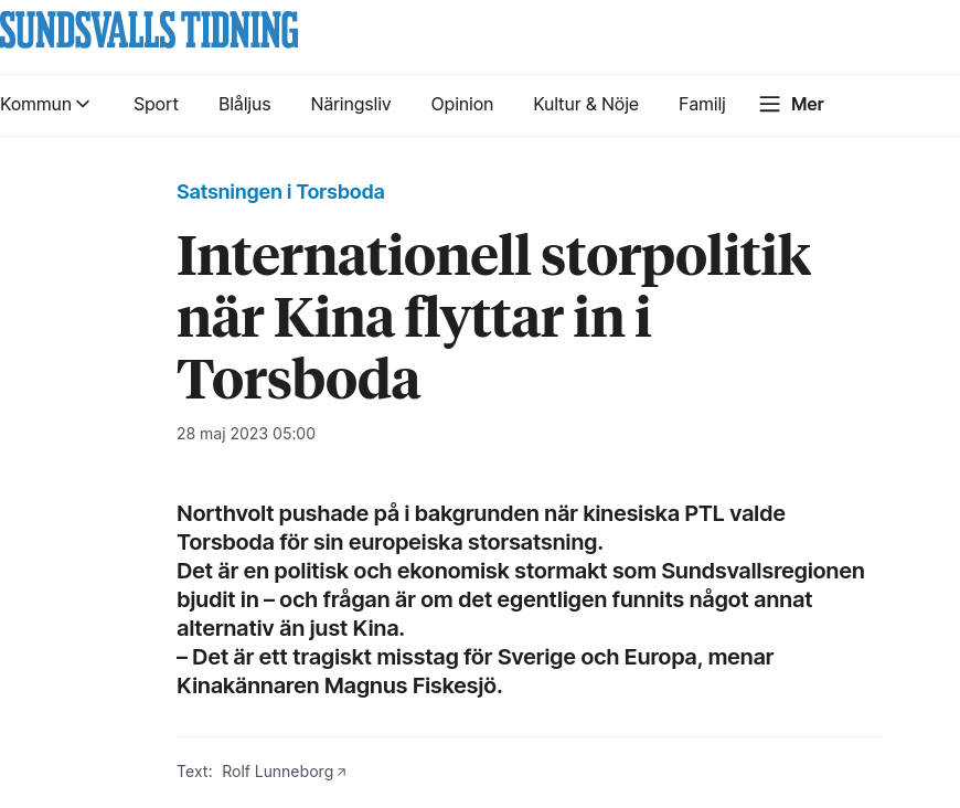 Internationell Storpolitik I Torsboda