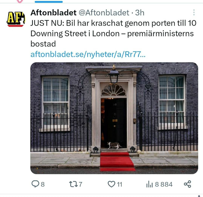 Bil in i 10 Downing Street