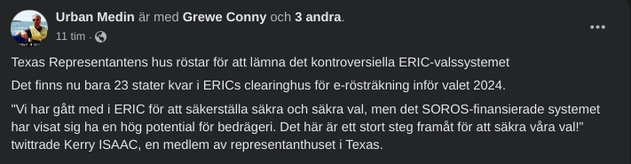 Texas lämnar ERIC
