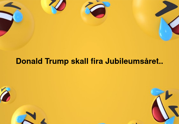 Jubileumsårsfirandesplanerande Trump