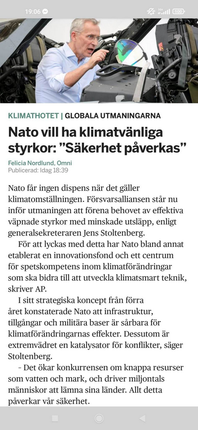 Klimatvänliga Natostyrkor