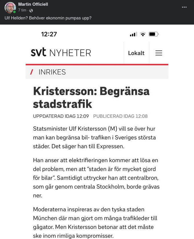 Barnhandlaren & Stadsbegränsad Biltrafik