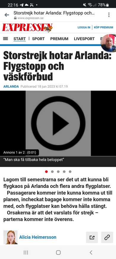 Kommande Arlandakaos