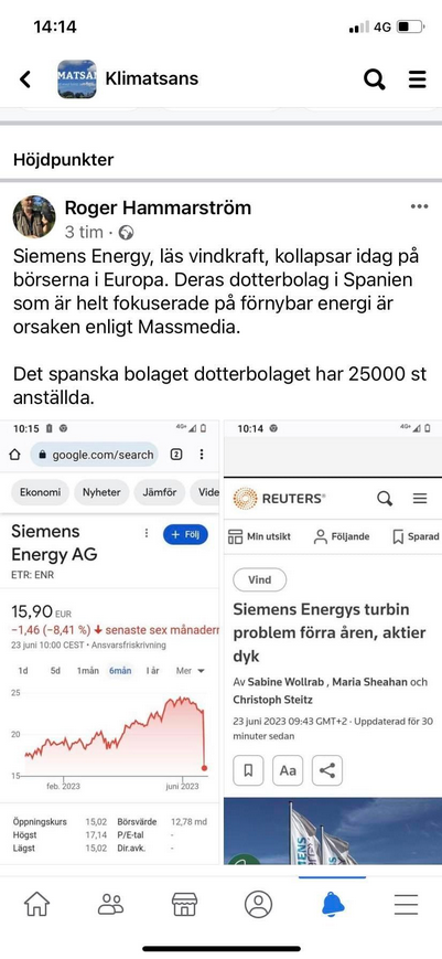 Börskollapsande Siemens Energy