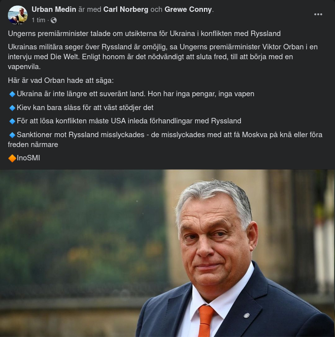 Orban Om Ukrainas Situation