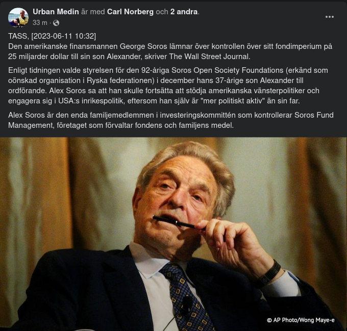 George Lämnar Kontrollen Till Alexander