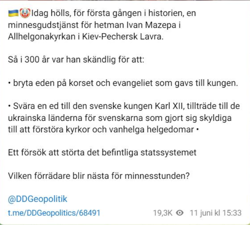 Förrädisk Minnesstund I Ukraina