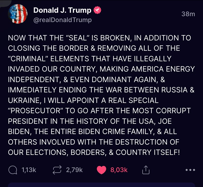 Klart Uttryckt Från Trump