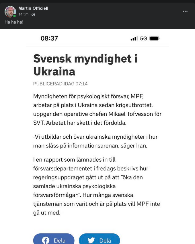 MPF I Ukraina & Stensö Ringer Mikael Tofvesson