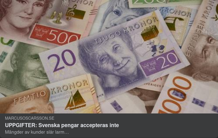 Oaccepterade Svenska Pengar