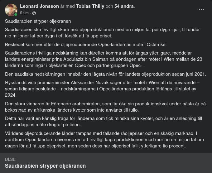 Strypt Oljekran För Högre Pris