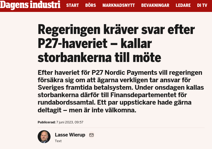 FI, Bankerna & Sveriges Betalsystem