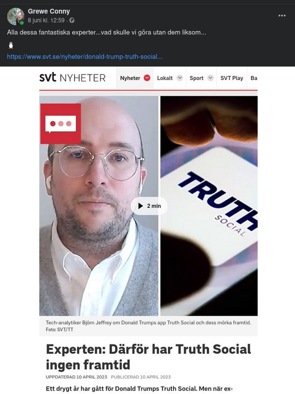 Plattform Utan Expertframtid I SVT