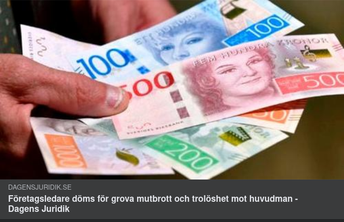Dömda För Grova Mutbrott & Trolöshet
