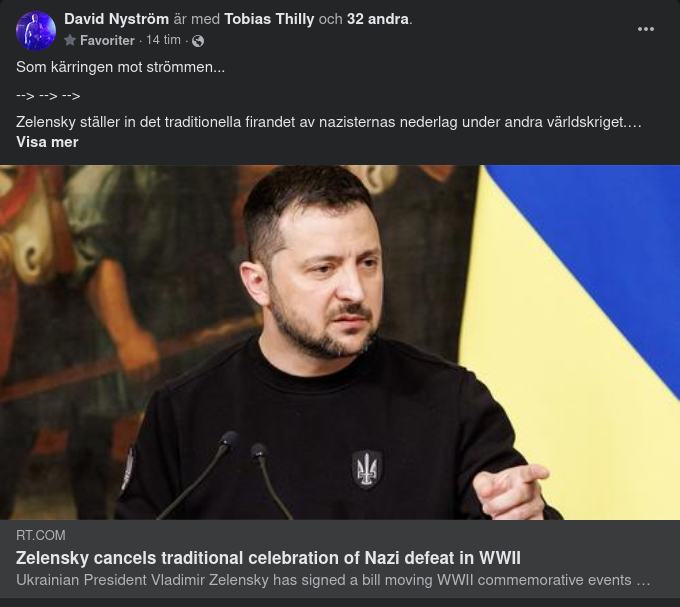 Zelensky Ställer In Traditionsenligt  Nazistnederlagsfirande