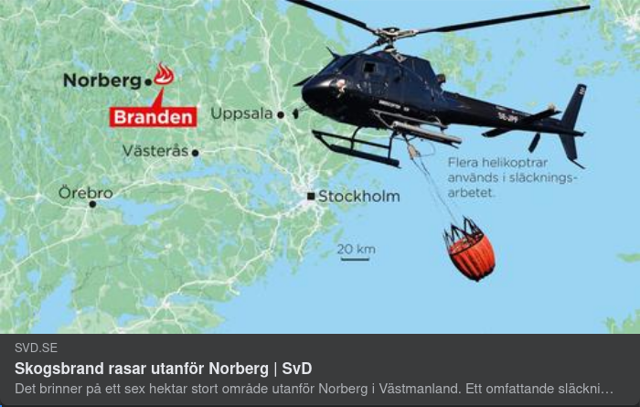 Skogsbrand Utanför Norberg
