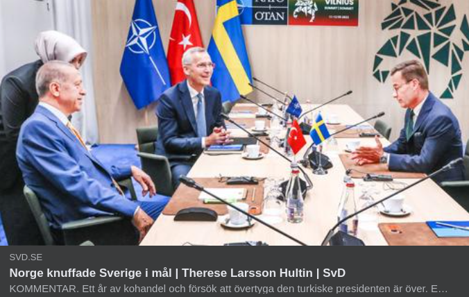 Norskt Svenskputtande In I Nato