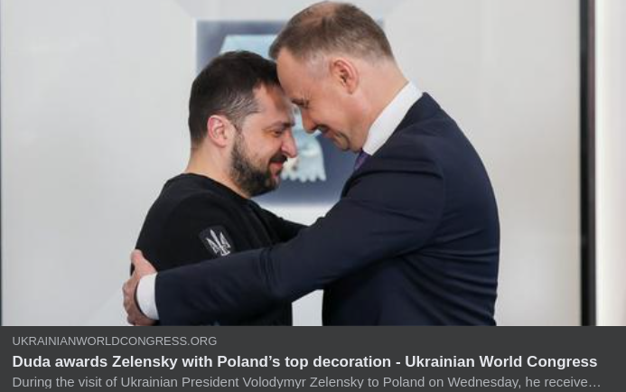 Polskdekorerad Zelensky