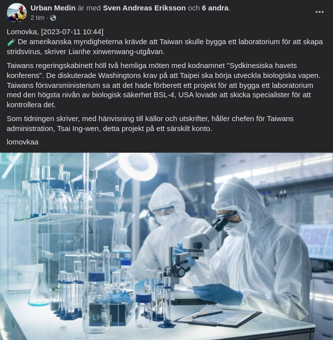 Taiwan & Amerikanska Biovapen