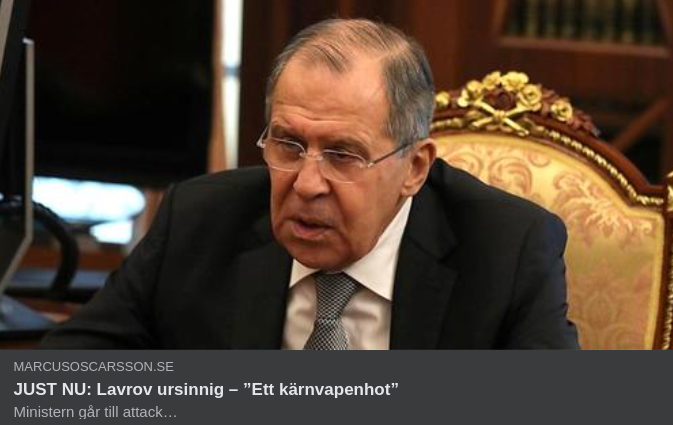 F16-Stridsflyg I Ukraina Är Kärnvapenhot Säger Lavrov