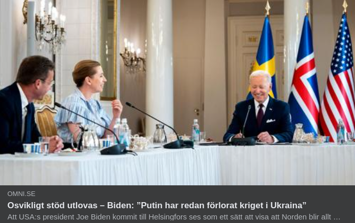 Underlivsporslinet Lovar Osvikligt Stöd Samt Att Putin Redan Har Förlorat Ukrainakriget