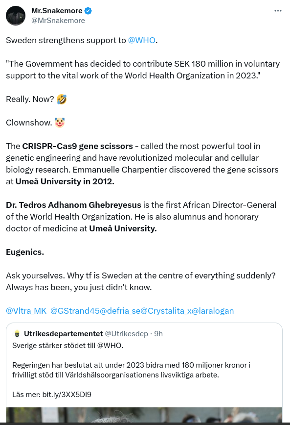 Ökat Svenskt WHO-Stöd