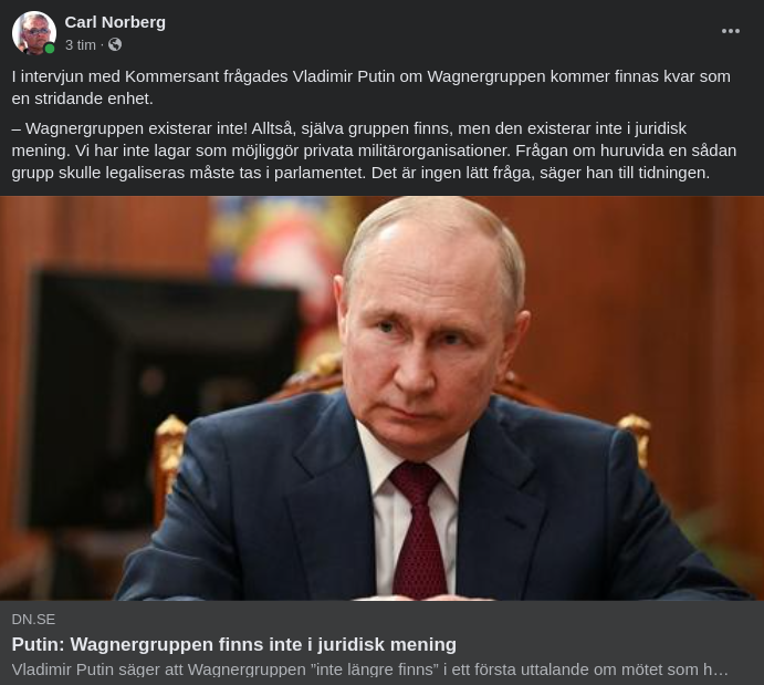 Putin & Wagnergruppens Legitimitet