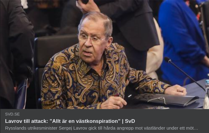 Attackerande Lavrov I SvD