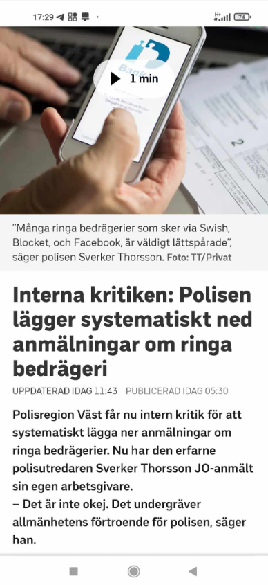 Intern Poliskritik