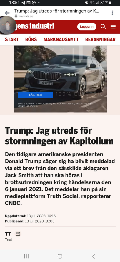 Förhörskallad Trump Angående Kapitoliumstormningen