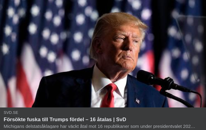 16 Åtalade För Certifikatförfalskat Trump-Fusk