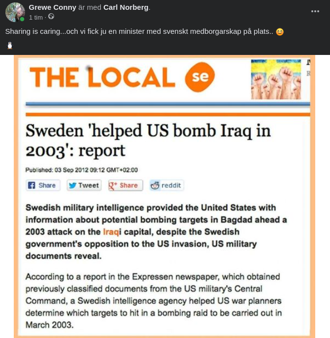 Svensk Irakbombningshjälp 2003
