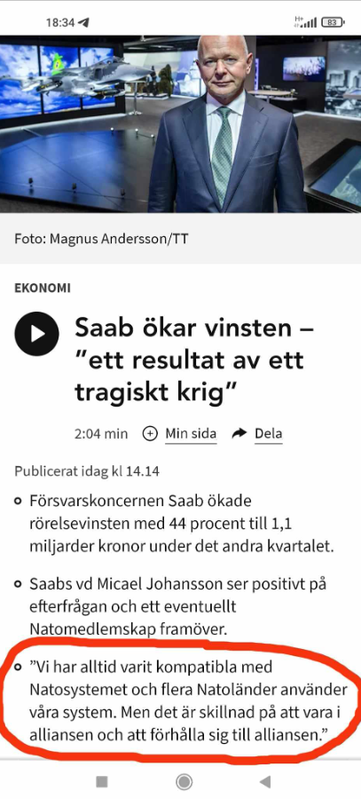 Alltid Nato-Kompatibelt SAAB