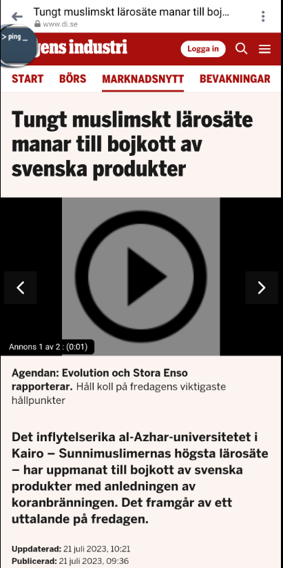 Svenskbojkottsuppmanande Sunnimuslimskt Lärosäte