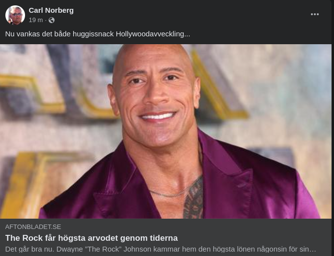 Hollywoodarvodesrekord För The Rock