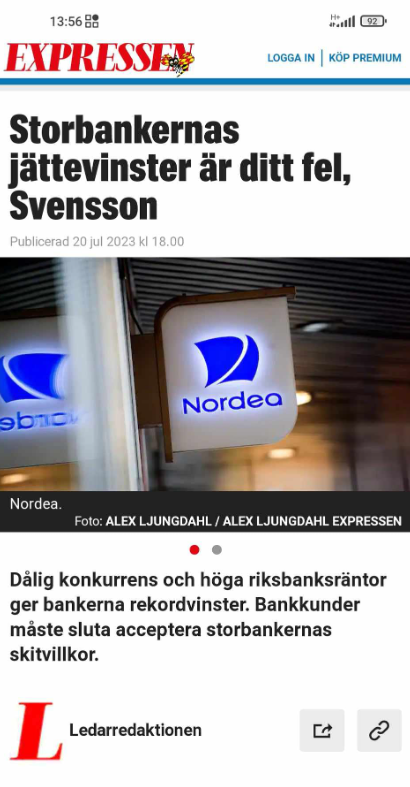 Bankvinstskyldig Svensson I Expressen