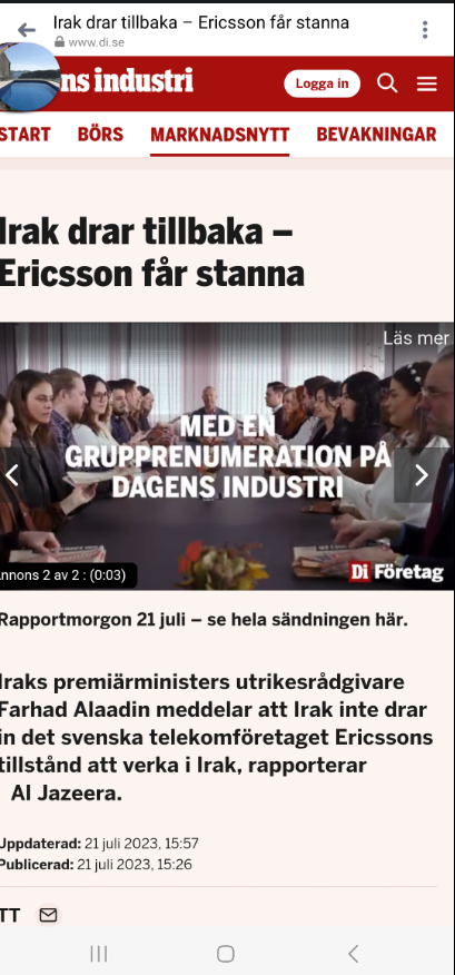 Ericsson Kvar I Irak