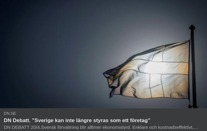 Blekfärgat Svenskt Företagsbokslut I DN