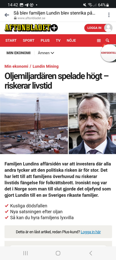 Lundin Riskerar Livstid