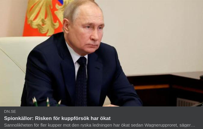 Spionkällor Upplyser Om Ökad Rysk Kuppförsöksrisk I DI