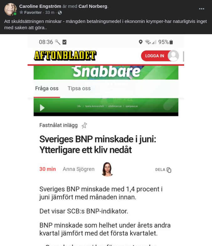 Juniminskande BNP