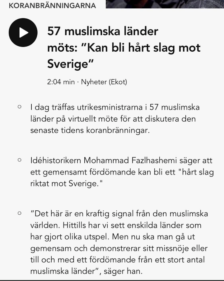 57 Muslimska Länder I Koranbränningsmöte
