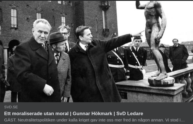 Moraliserande Utan Moral - Hökmark I SvD