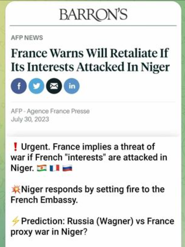 Franska Intressen I Niger