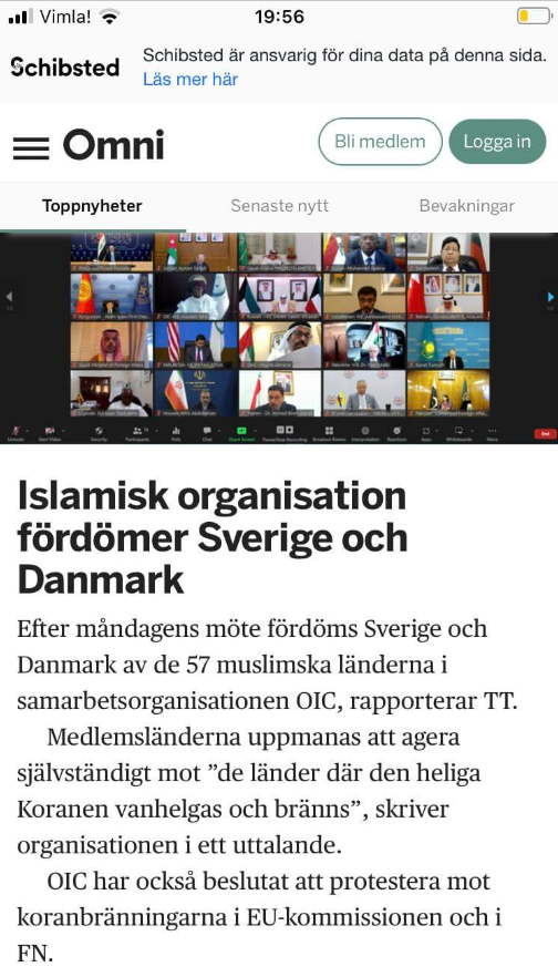 Sverige & Danmark Fördömda Av Islamisk Organisation