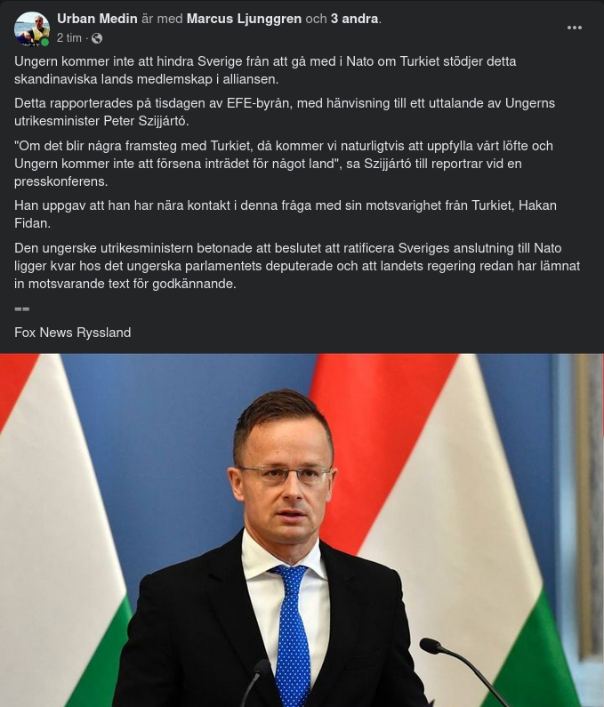 Ungern Godkänner Om Turkiet Godkänner